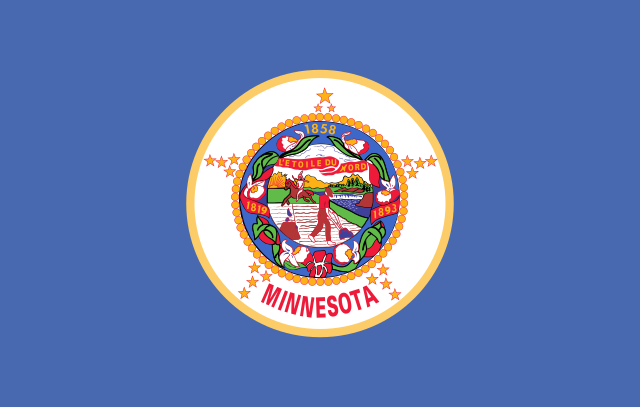 The flag of Minnesota 1980–2024