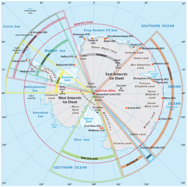 Antarctica political map